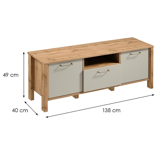 Szekrény RTV Indygo 1S tölgy wotan-beige,2