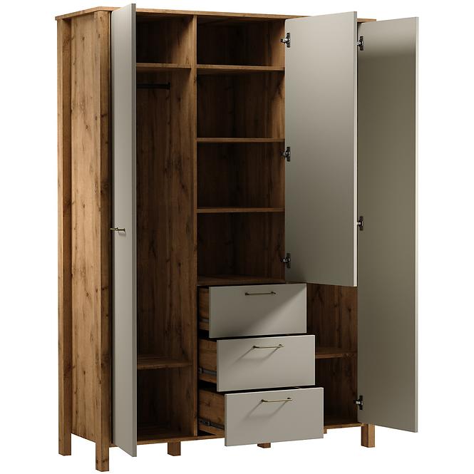 Szekrény Indygo S3D3S tölgy wotan-beige,3