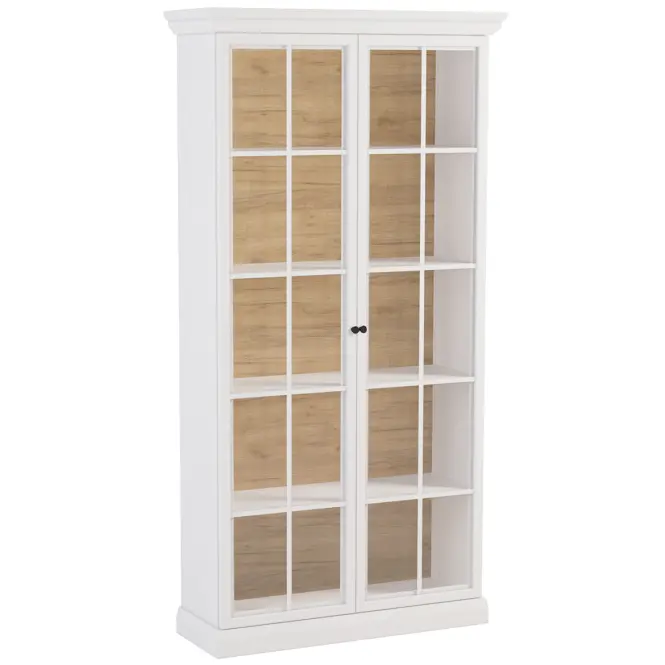 Vitrin Lucca W2D fehér opal