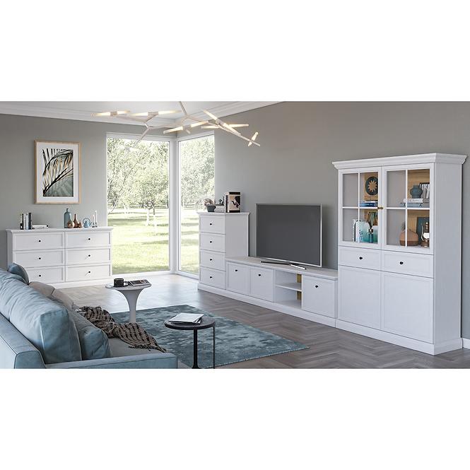 Vitrin Lucca W2D fehér opal