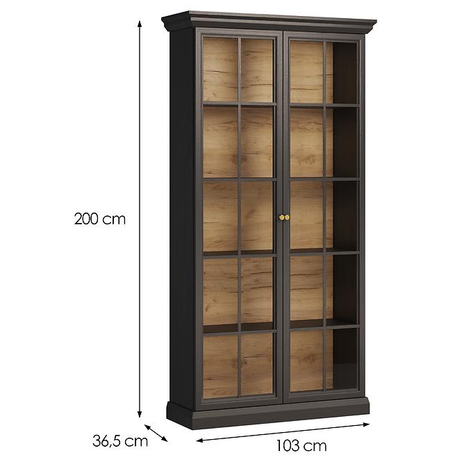 Vitrin Lucca W2D fekete grafit,2
