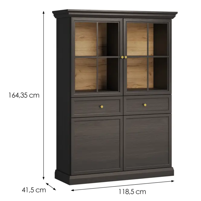 Vitrin Lucca W4D2S fekete grafit,2