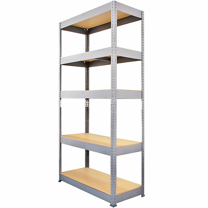 Fém tároló állvány horganyzott 194x100x50 cm – 5 polc/300 kg