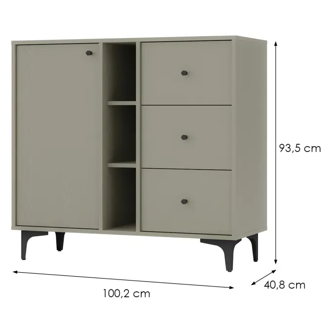 Komód Tokyo 1  1F 3S eukaliptusz 824,2
