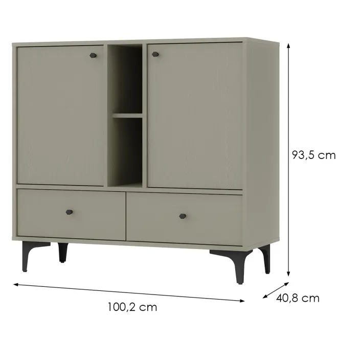Komód Tokyo 1  2F 2S eukaliptusz 825,2