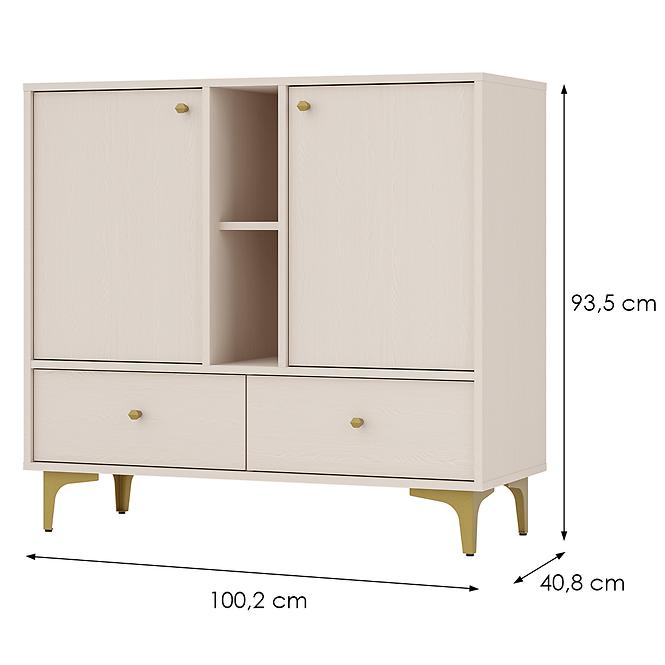 Komód Tokyo 1  2F 2S bézs homok 825,3