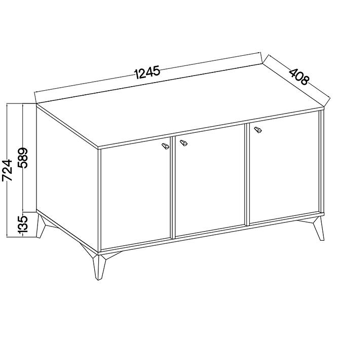 Komód Tokyo 1  3F eukaliptusz 813