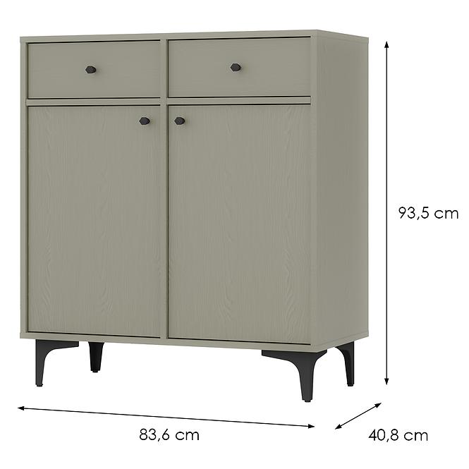 Komód Tokyo 1  2F 2S eukaliptusz 826d