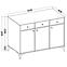 Komód Tokyo 1  3F 3S bézs homok 827,4