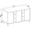 Komód Tokyo 2  3D fekete grafit 823,6