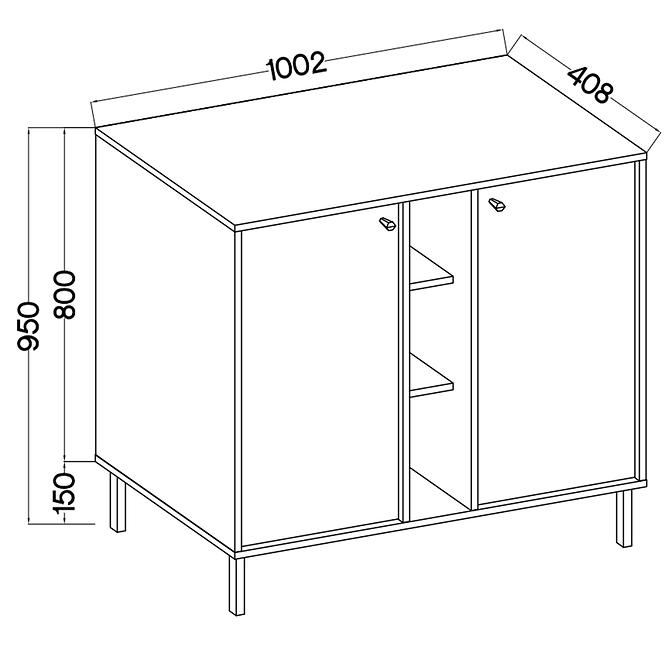 Komód Tokyo 2  2D eukaliptusz 822