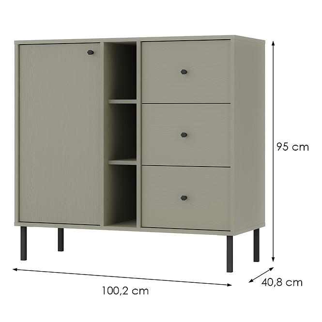 Komód Tokyo 2  1F 3S eukaliptusz 824