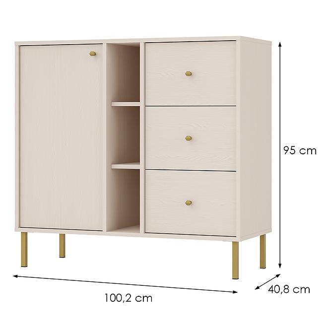 Komód Tokyo 2  1F 3S bézs homok 824,2