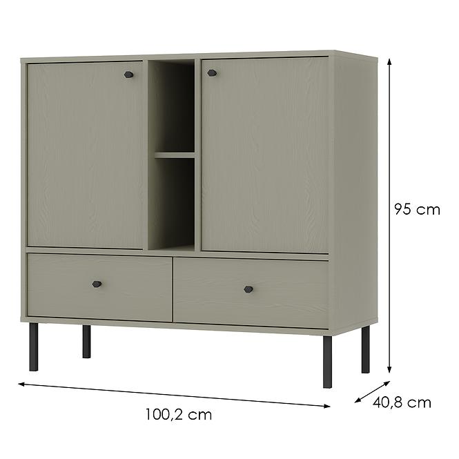 Komód Tokyo 2  2F 2S eukaliptusz 825