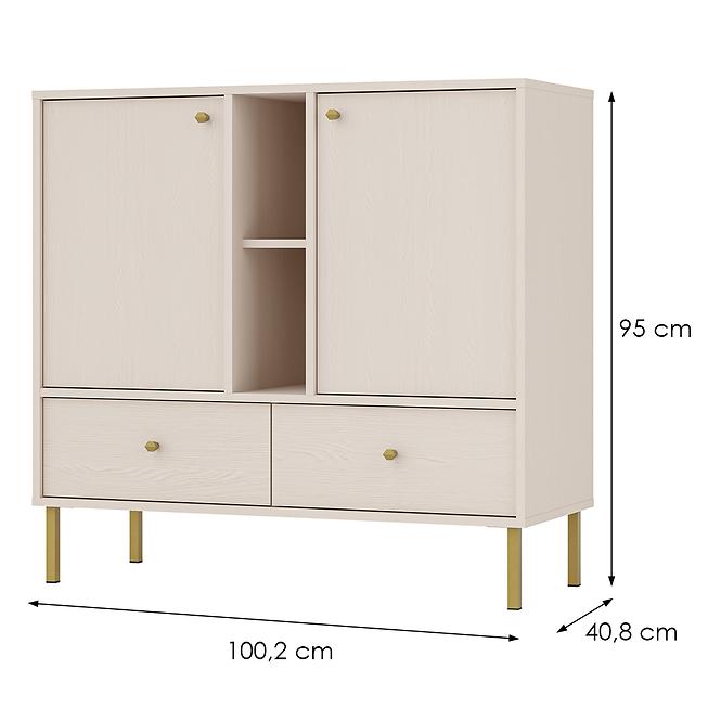 Komód Tokyo 2  2F 2S bézs homok 825,2