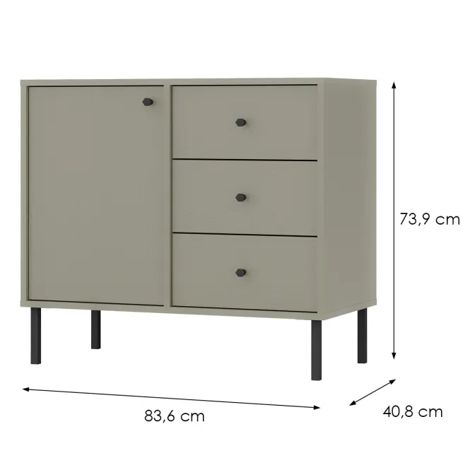 Komód Tokyo 2  1F 3S eukaliptusz 814,2