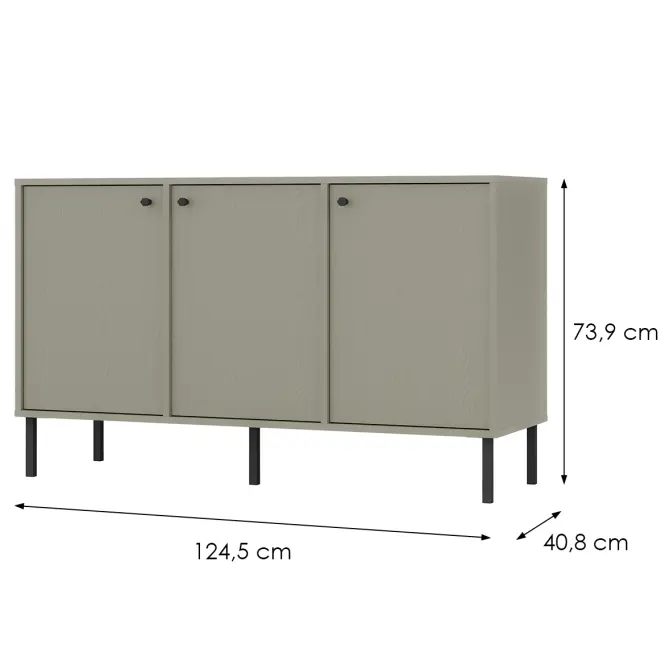 Komód Tokyo 2  3F eukaliptusz 813,2