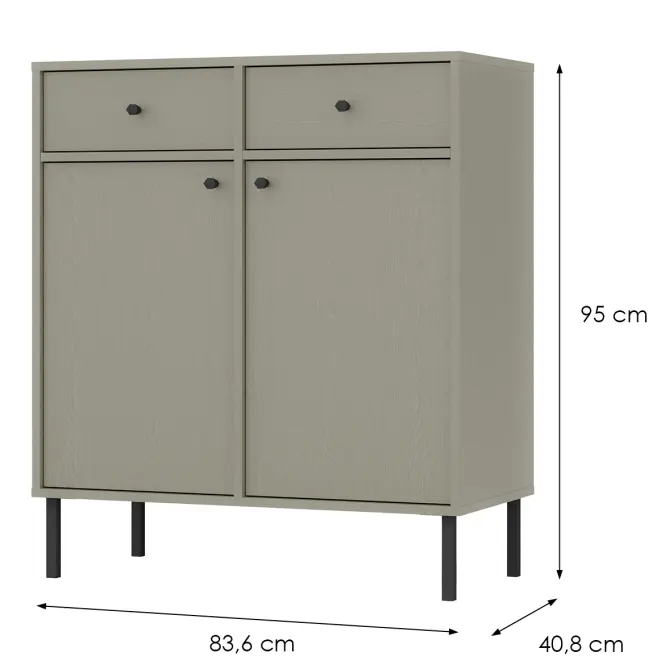 Komód Tokyo 2  2F 2S eukaliptusz 826,2