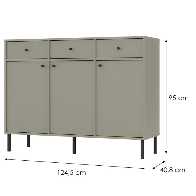Komód Tokyo 2  3F 3S eukaliptusz 827,2