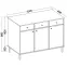 Komód Tokyo 2  3F 3S eukaliptusz 827,3