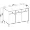 Komód Tokyo 2  3F 3S eukaliptusz 827,3