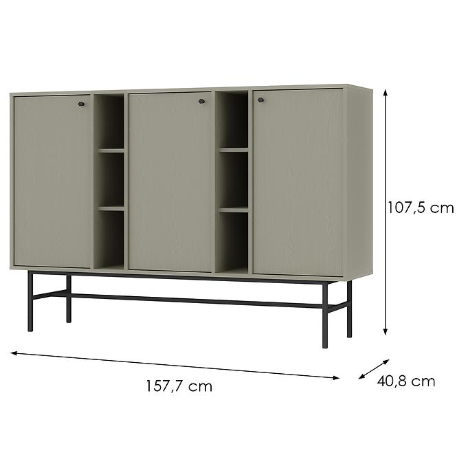Komód Tokyo 3  3D eukaliptusz 823