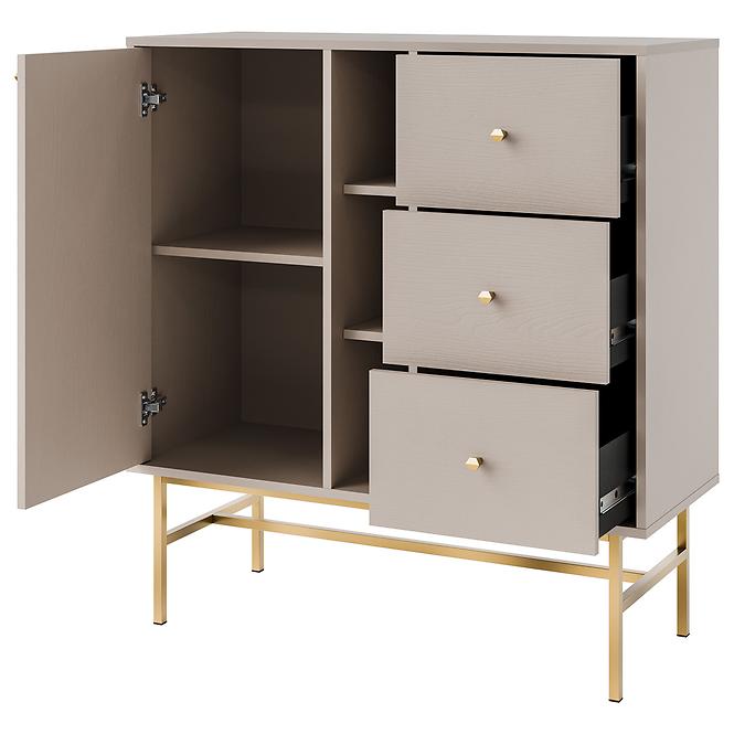 Komód Tokyo 3  1F 3S bézs homok 824