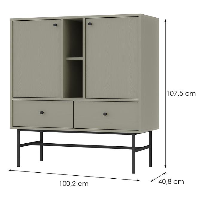 Komód Tokyo 3  2F 2S eukaliptusz 825