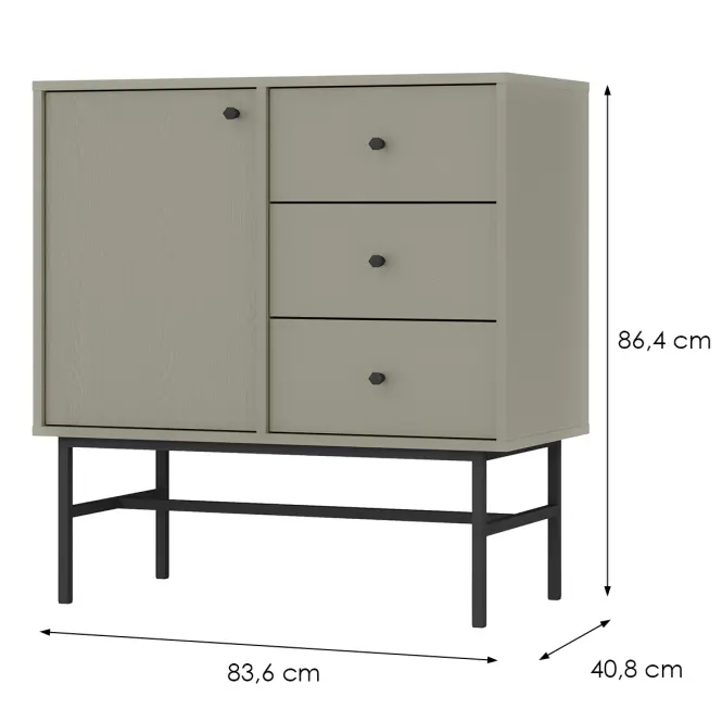 Komód Tokyo 3  1F 3S eukaliptusz 814,2