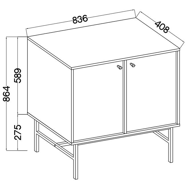 Komód Tokyo 3  2F eukaliptusz 812,3