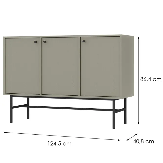 Komód Tokyo 3  3F eukaliptusz 813,2