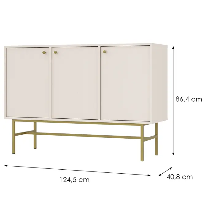 Komód Tokyo 3  3F bézs homok 813