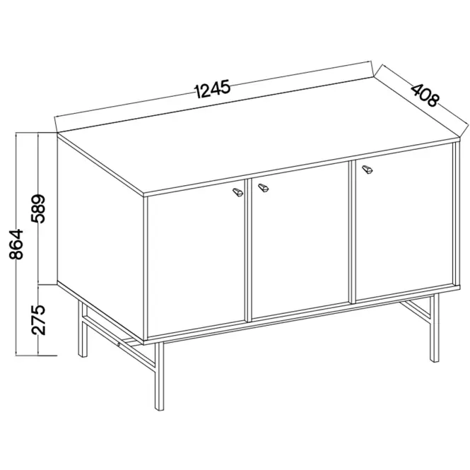 Komód Tokyo 3  3F bézs homok 813