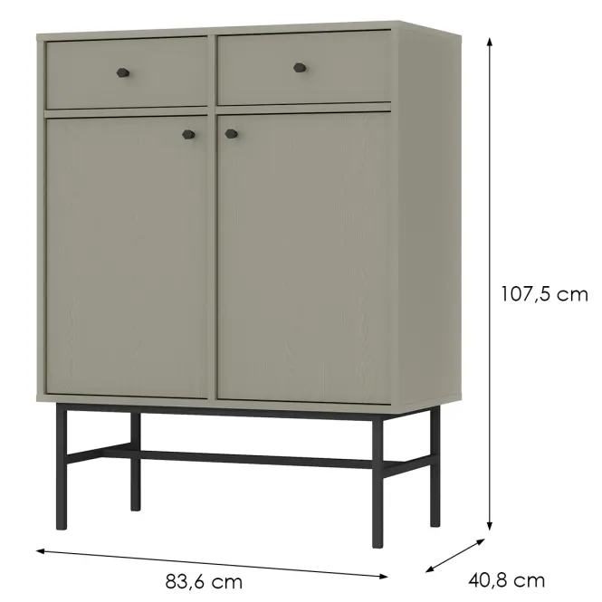Komód Tokyo 3  2F 2S eukaliptusz 826