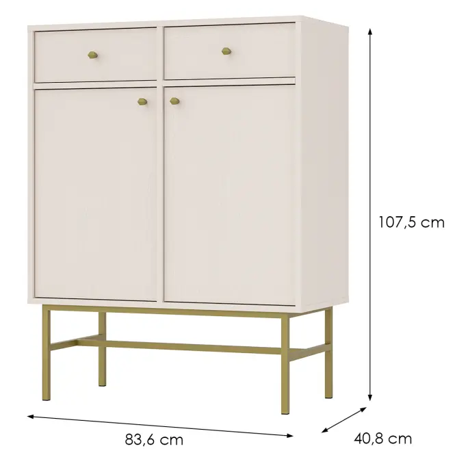 Komód Tokyo 3  2F 2S bézs homok 826