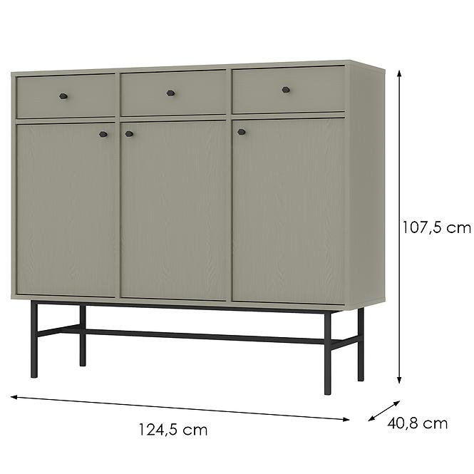 Komód Tokyo 3  3F 3S eukaliptusz 827