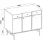 Komód Tokyo 3  3F 3S bézs homok 827,4