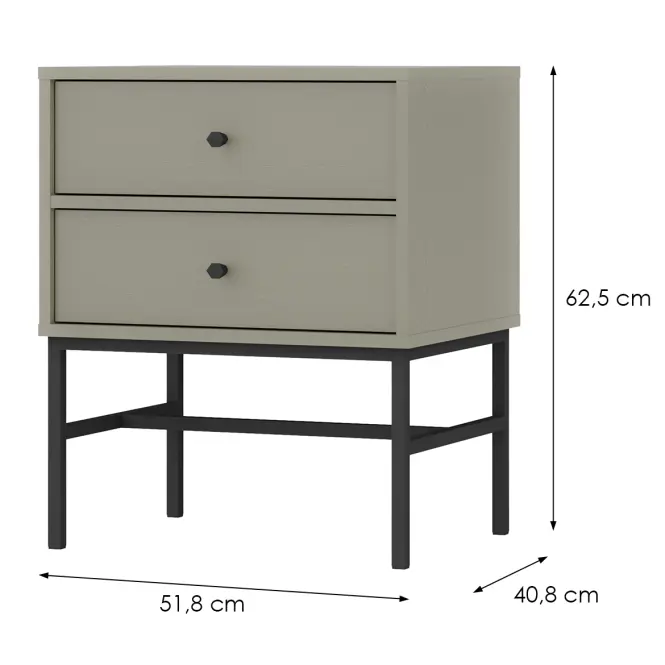 Éjjeliszekrény Tokyo 3 2S eukaliptusz 801,2