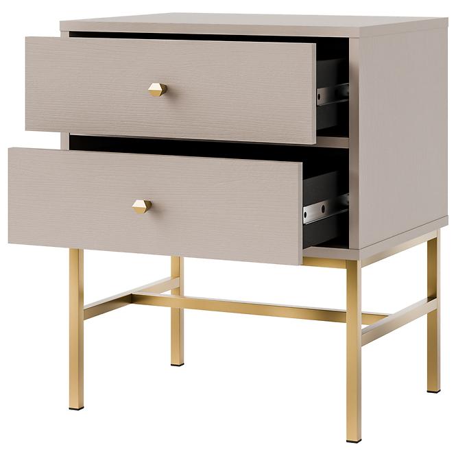 Éjjeliszekrény Tokyo 3 2S bézs homok 801