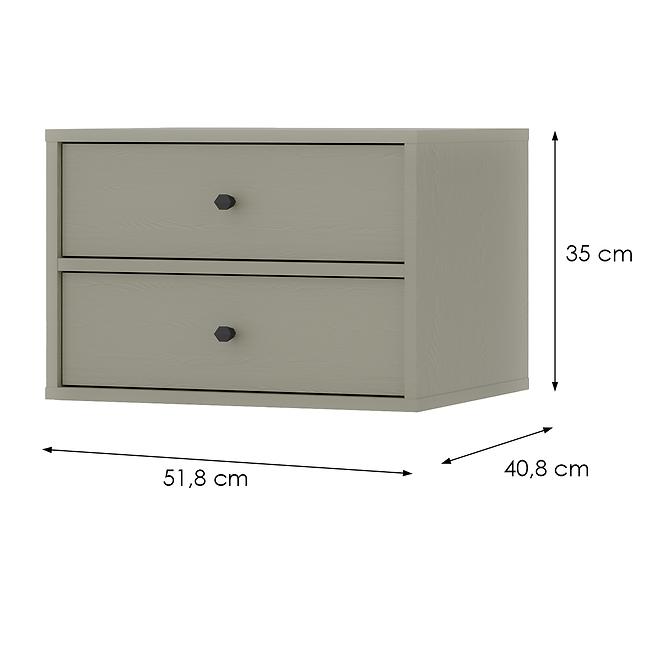 Éjjeliszekrény Tokyo 4 2S eukaliptusz 801,2
