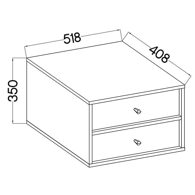 Éjjeliszekrény Tokyo 4 2S bézs homok 801