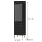 Vitrin Tokyo 2 2D fekete grafit 101,2