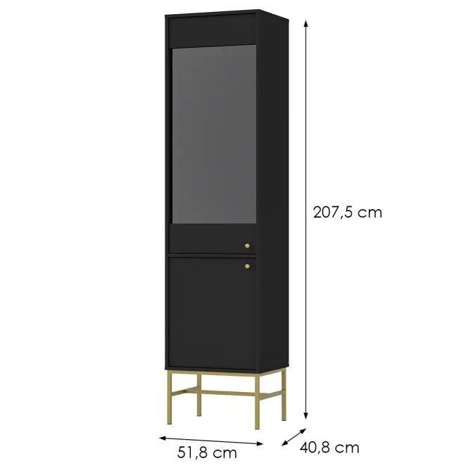 Vitrin Tokyo 3 2D fekete grafit 101