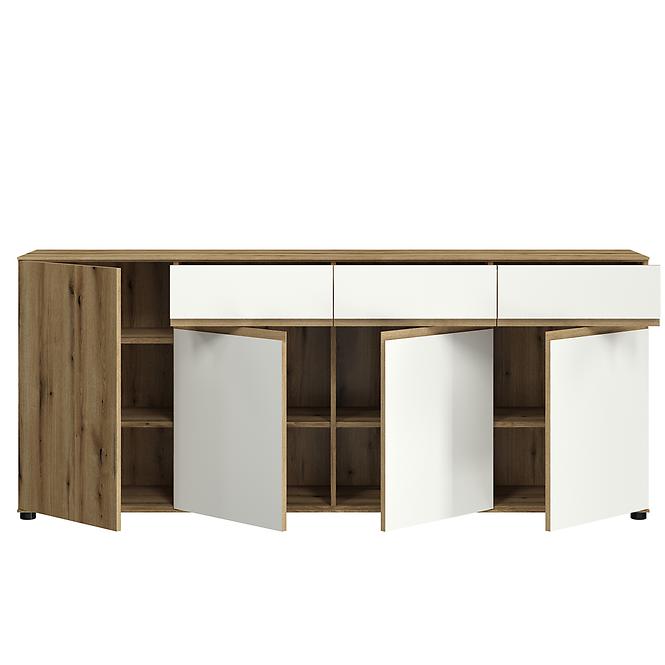 Komód Camino 4D3S CMNK 03 tölgy evoke+fehér platina