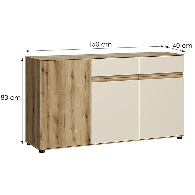 Komód Camino 3D2S CMNK 02 tölgy evoke+cashmere