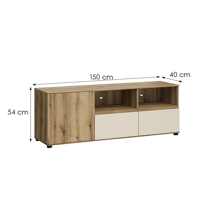 Szekrény RTV Camino 1D2S CMNF 01 tölgy evoke+cashmere