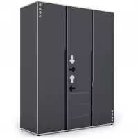 Előszobafal Matrix 3D grafit/fehér