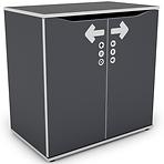 Komód Matrix 75 2D grafit/fehér