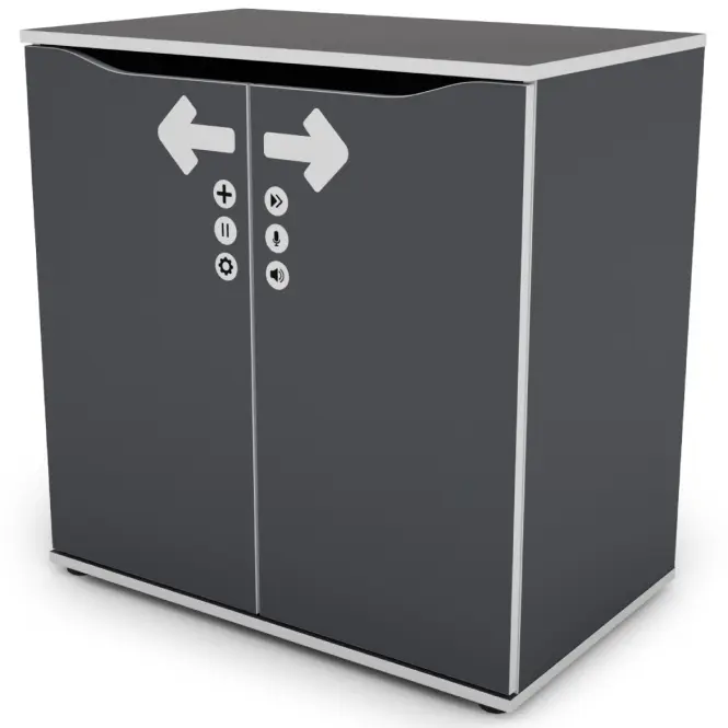 Komód Matrix 75 2D grafit/fehér,2