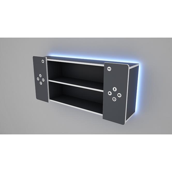 Falipolc Matrix Shelf II grafit/fehér
